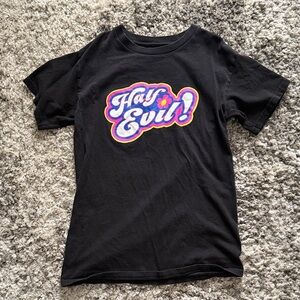 Half Evil! Graphic Short Sleeve Tee - Black